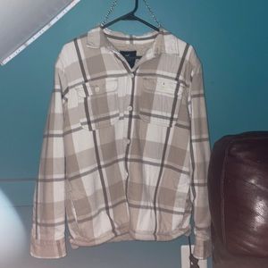 American Eagle beige flannel Jacket